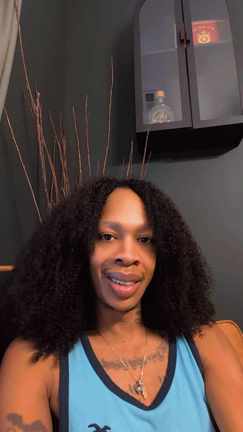 Customer photo review of Multi-Textured Kinky Curly Crochet Hair