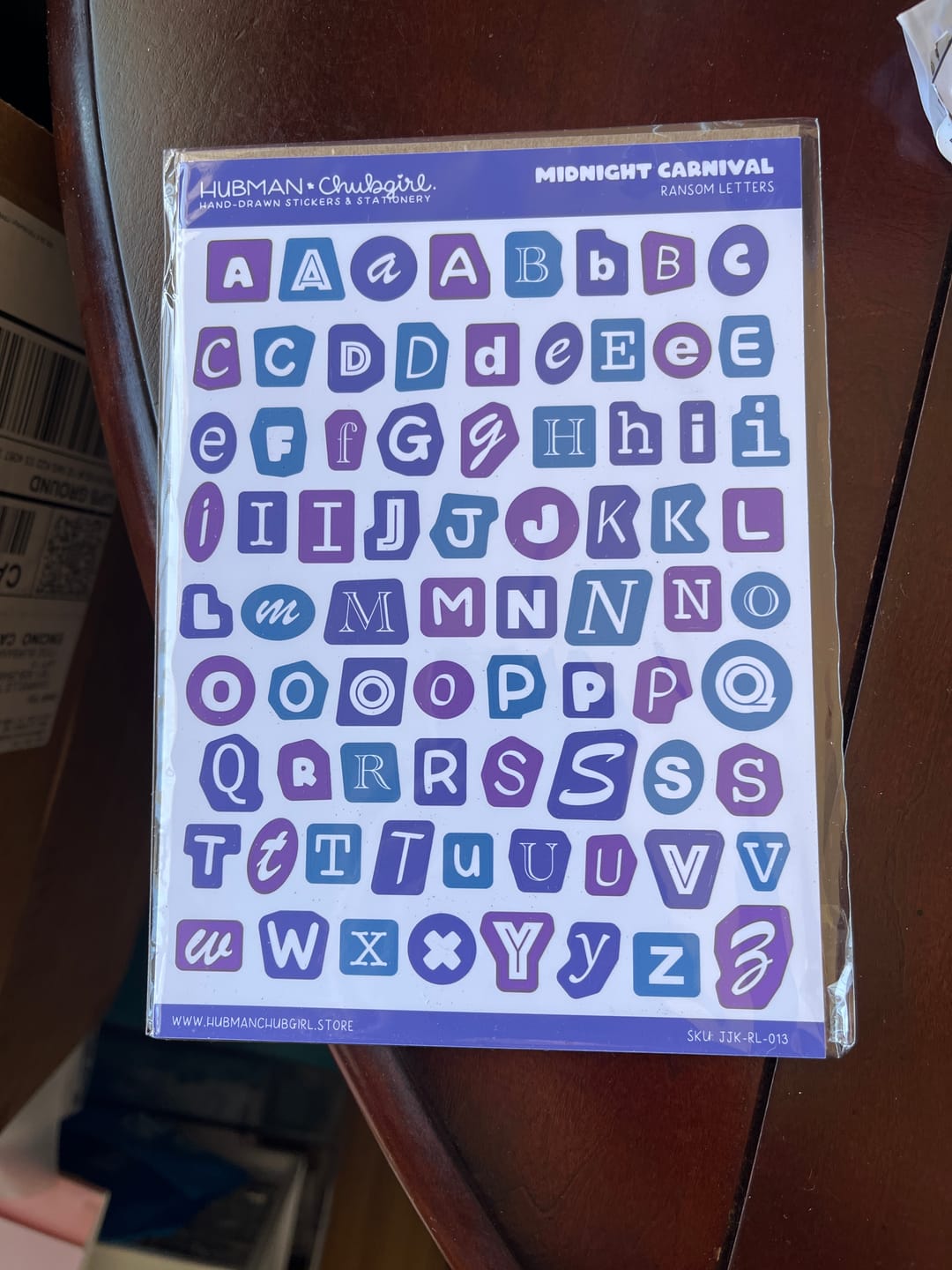 Customer photo review of Midnight Carnival Ransom Letters