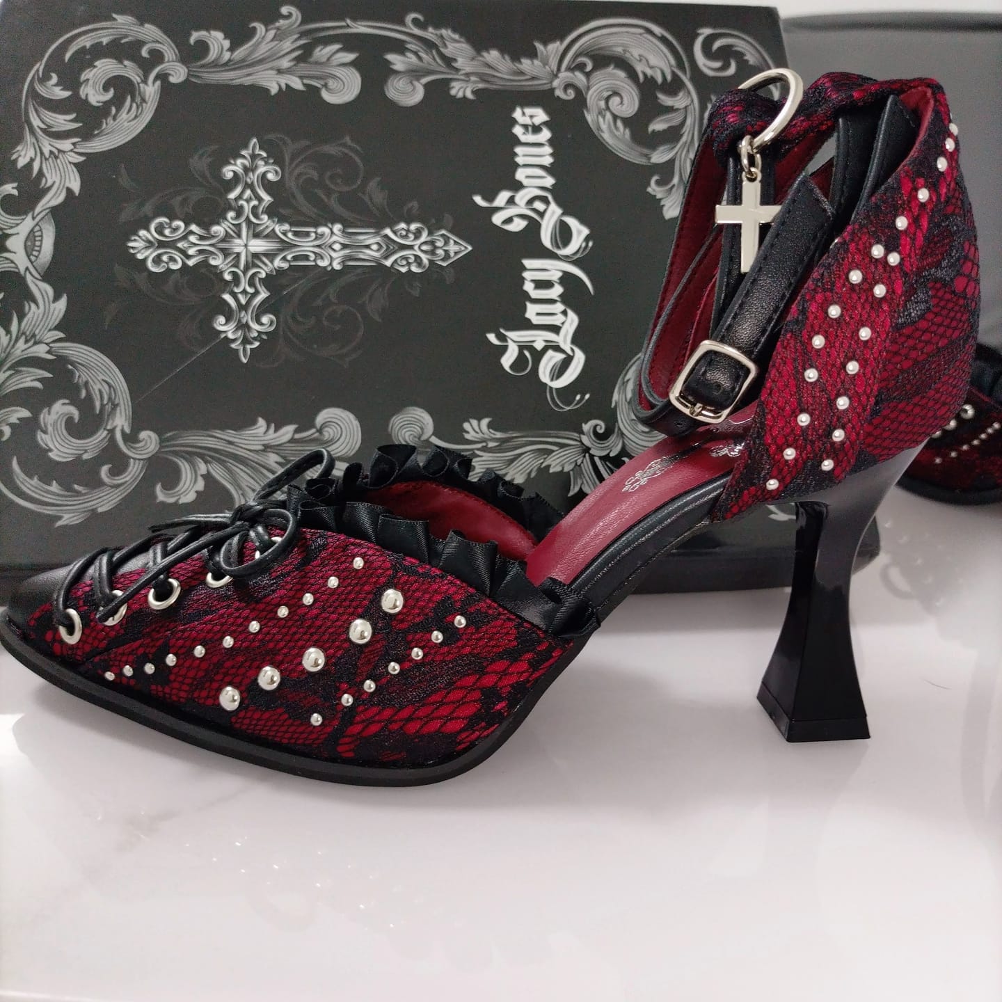 Customer photo review of Dark Gothic Pointed-Toe High Heels