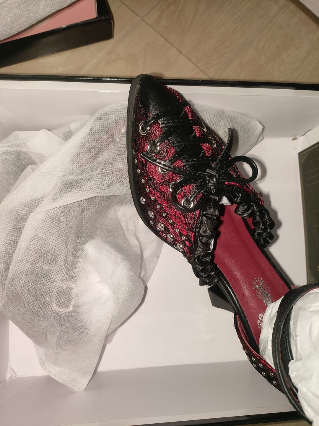 Customer photo review of Dark Gothic Pointed-Toe High Heels