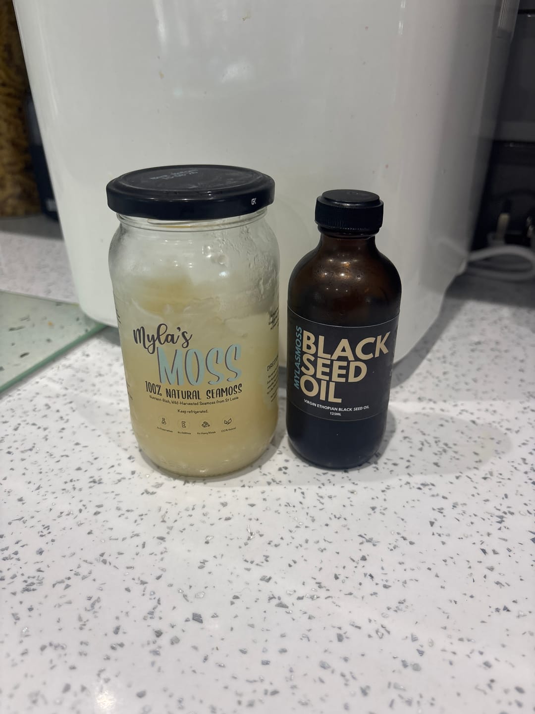 Customer photo review of Seamoss & Black Seed Oil Combo