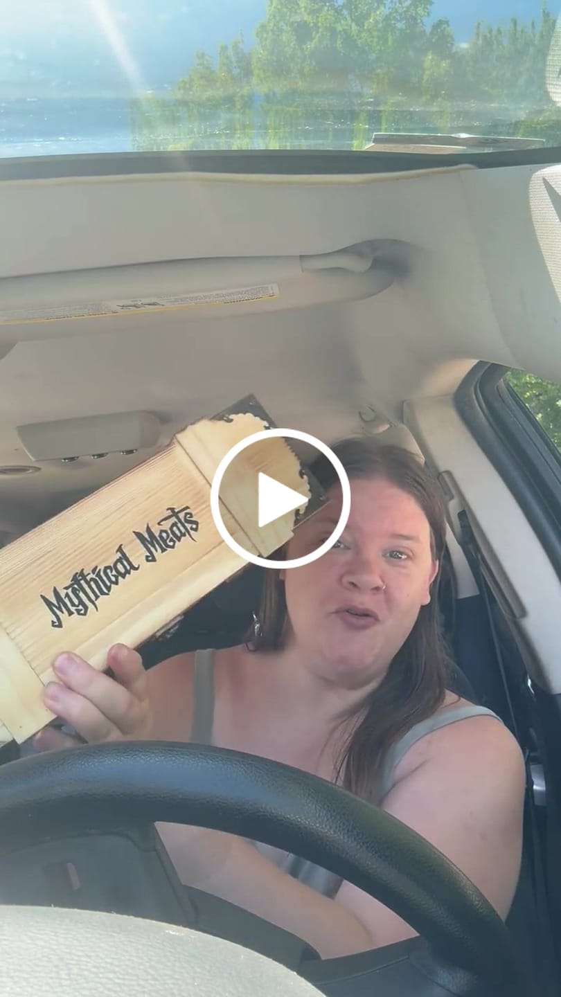 Customer video review of Mythical Meats® DELUXE Loot Crate - 20 Snack Sticks Included!