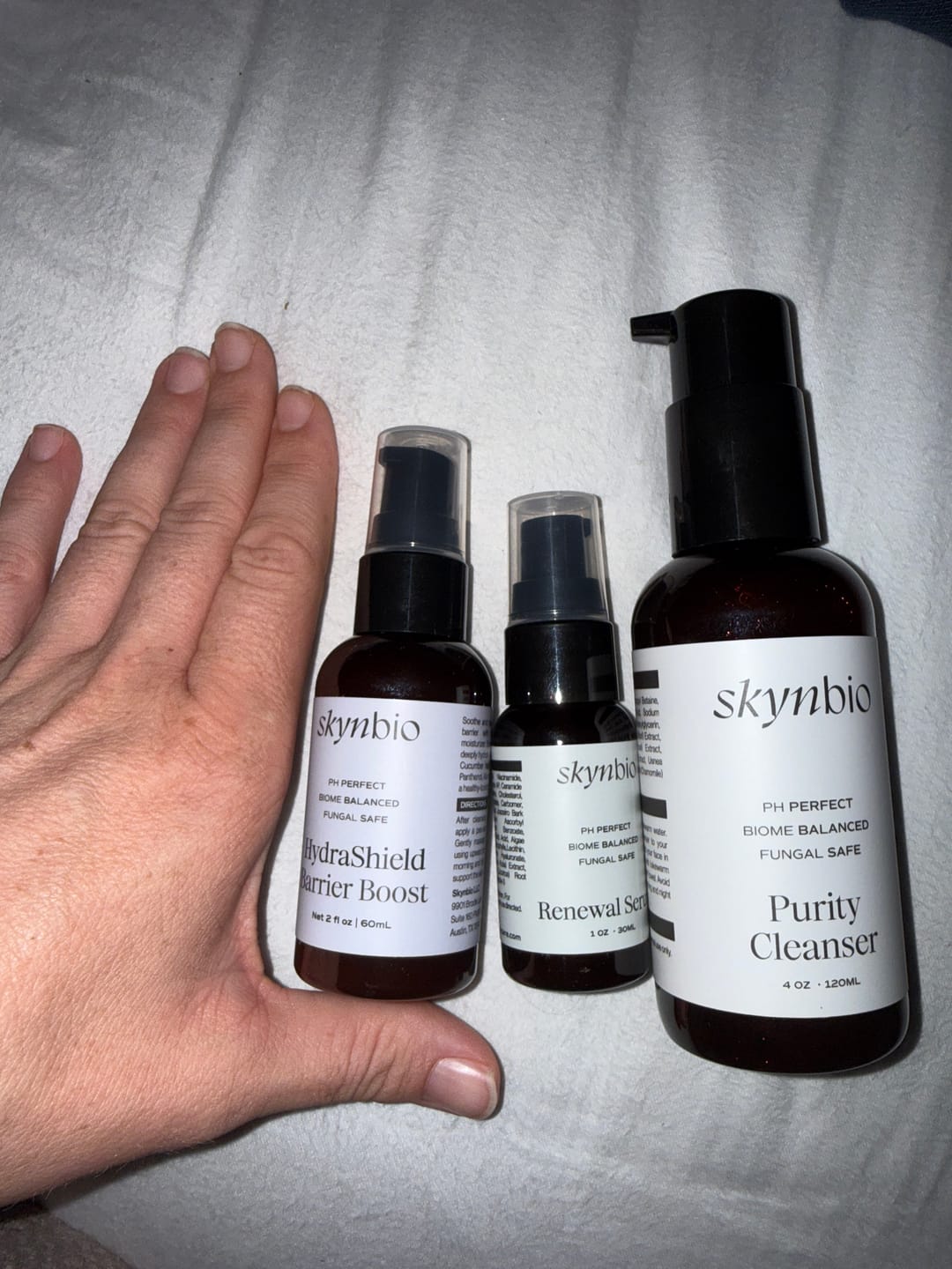 Customer photo review of clear balance trio | congested skin system