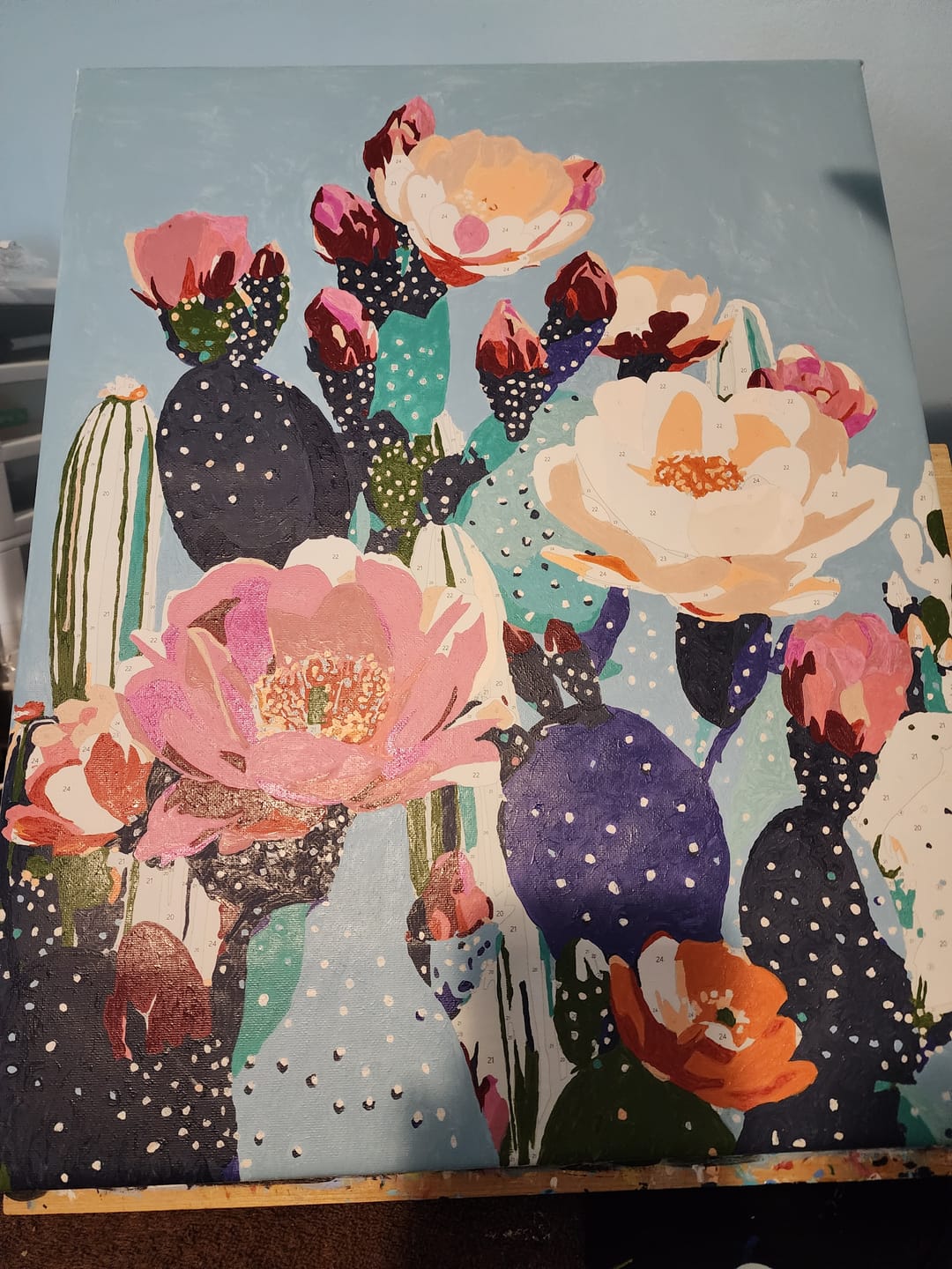 Customer photo review of Petals of the Desert | Paint by Number