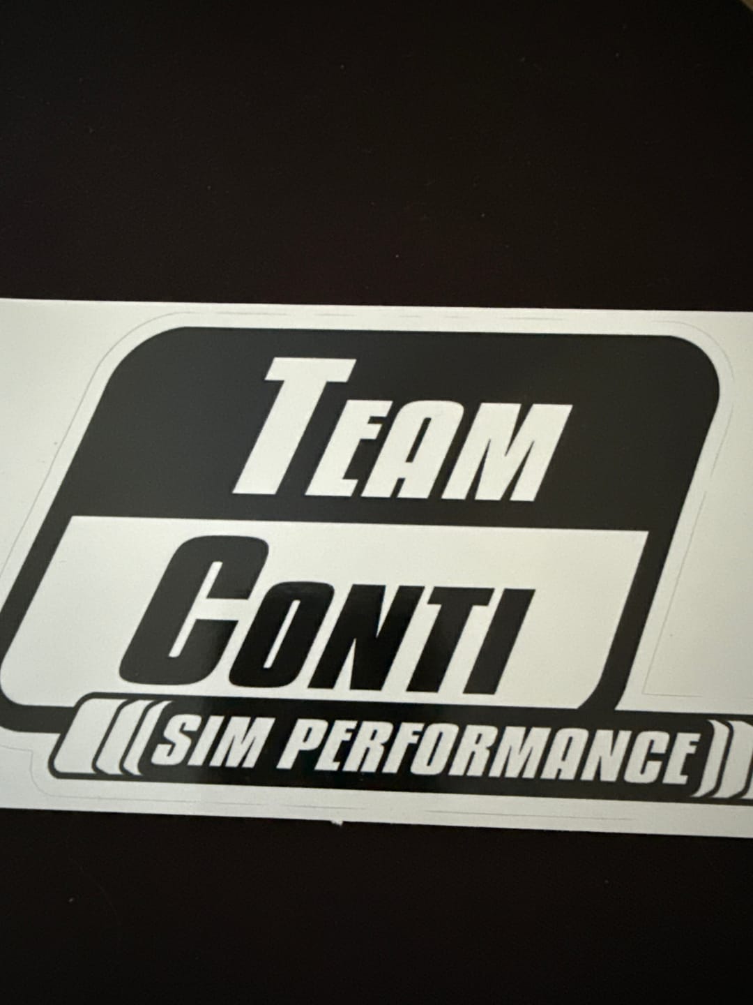 Customer photo review of Team Conti Sim Performance Bubble-Free Stickers