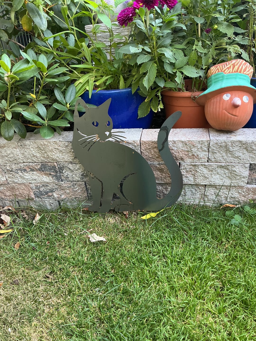Customer photo review of Gartenstecker Katze sitzend