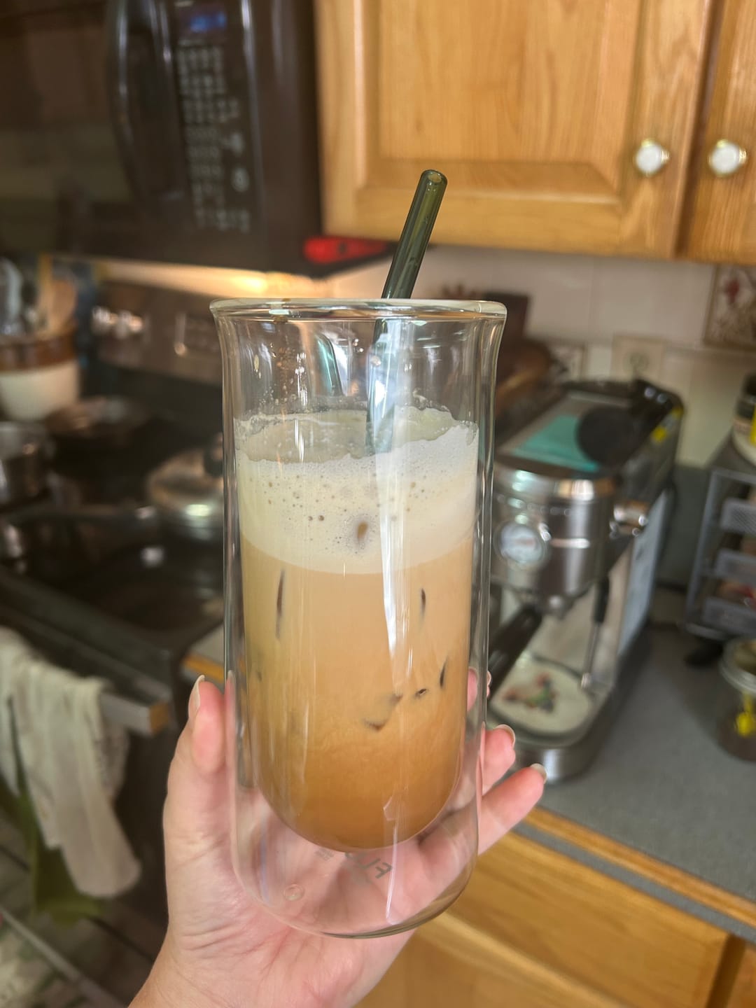 Customer photo review of FLUR Iced Coffee Glasses