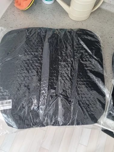 Customer photo review of Cojín de gel viscoelástico con forma de panal