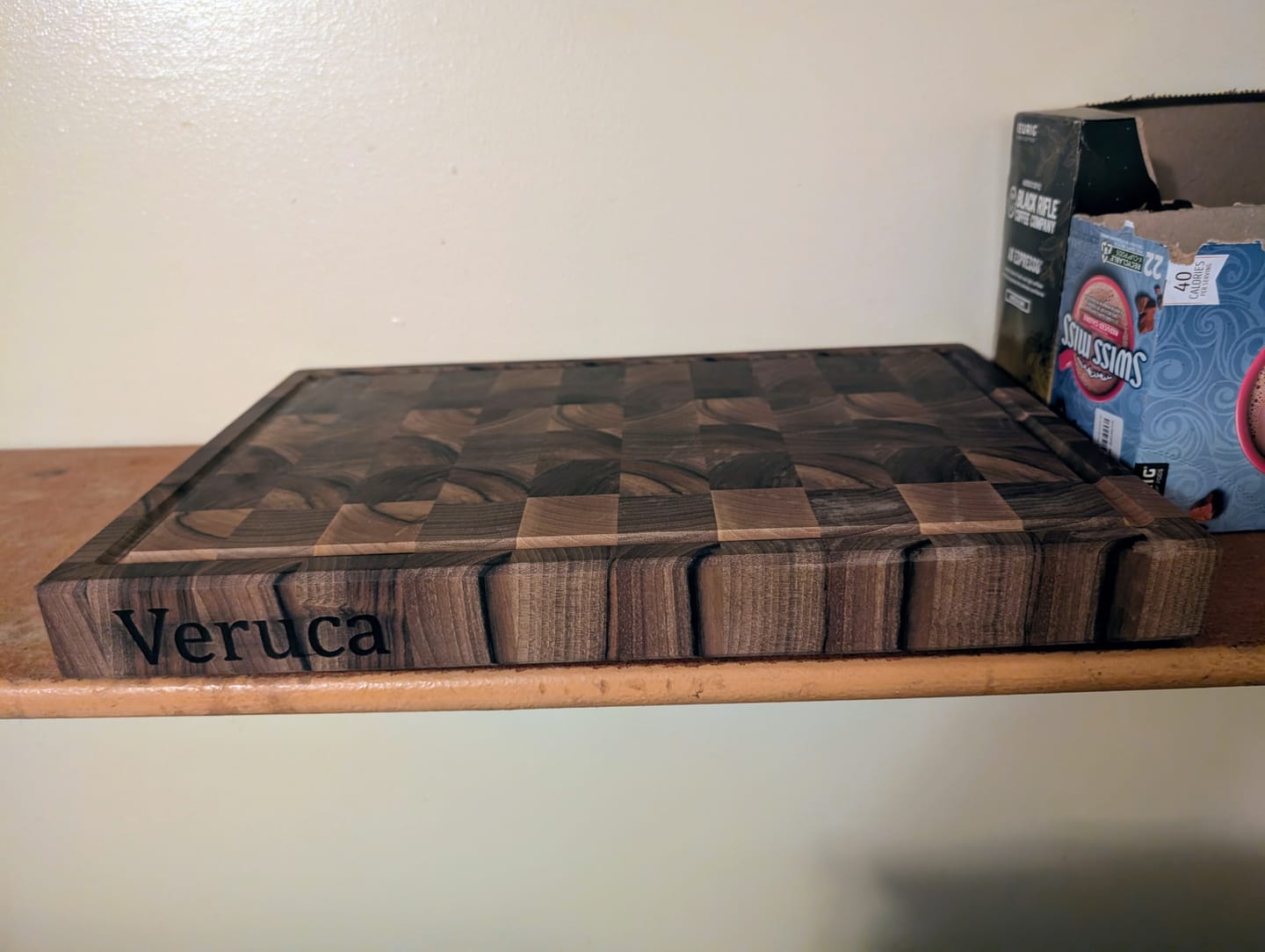 Customer photo review of Personalized Double-sided Walnut  End Grain Cutting Board
