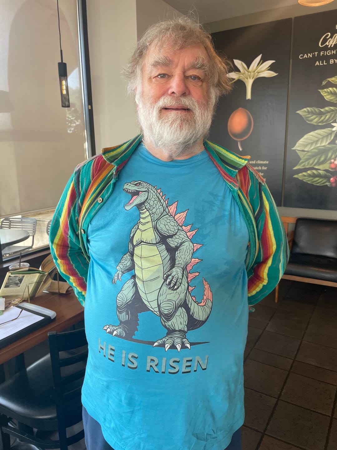Customer photo review of He Is Risen Easter Graphic Shirt