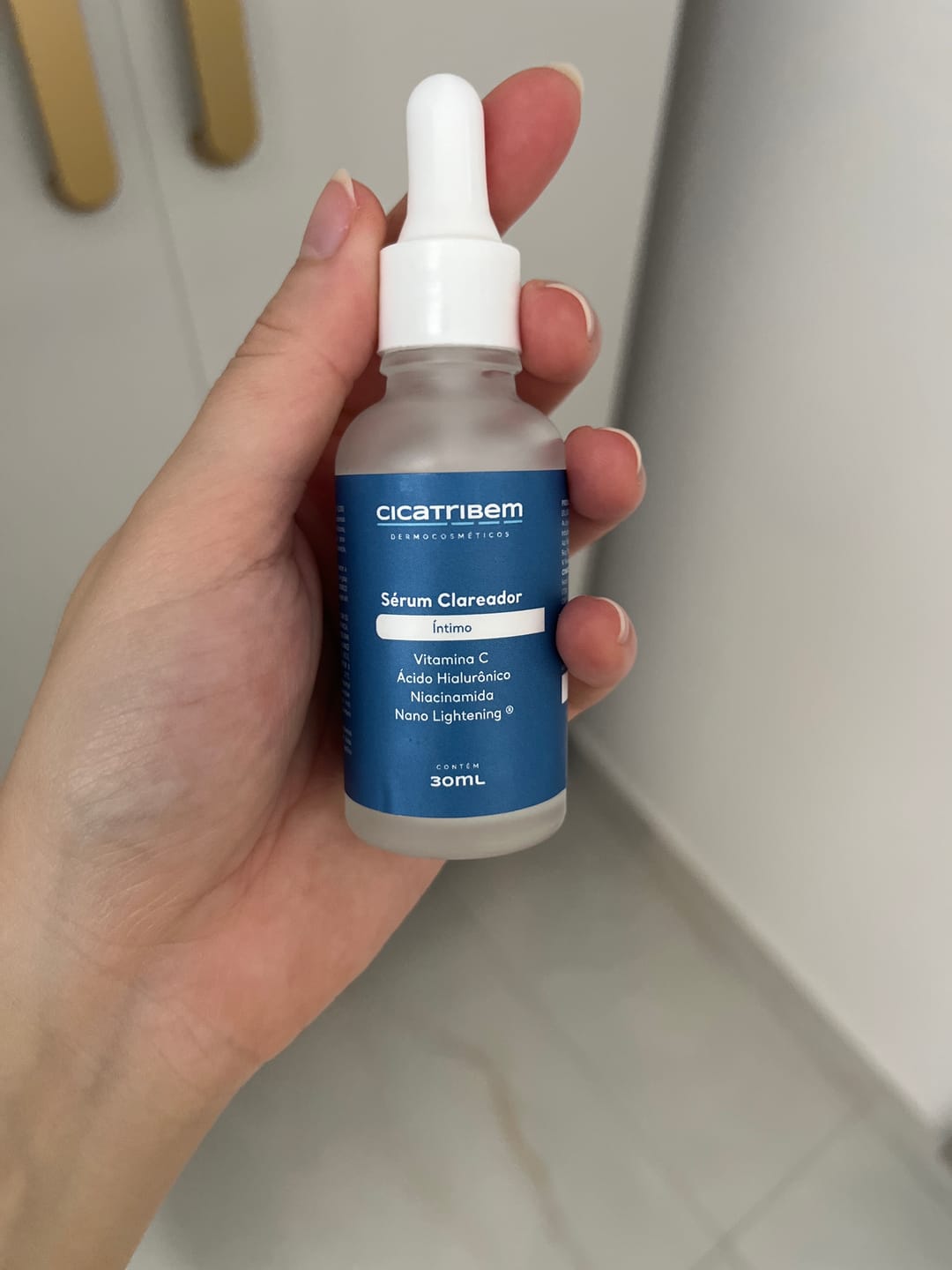 Customer photo review of Sérum Clareador Íntimo 30ml
