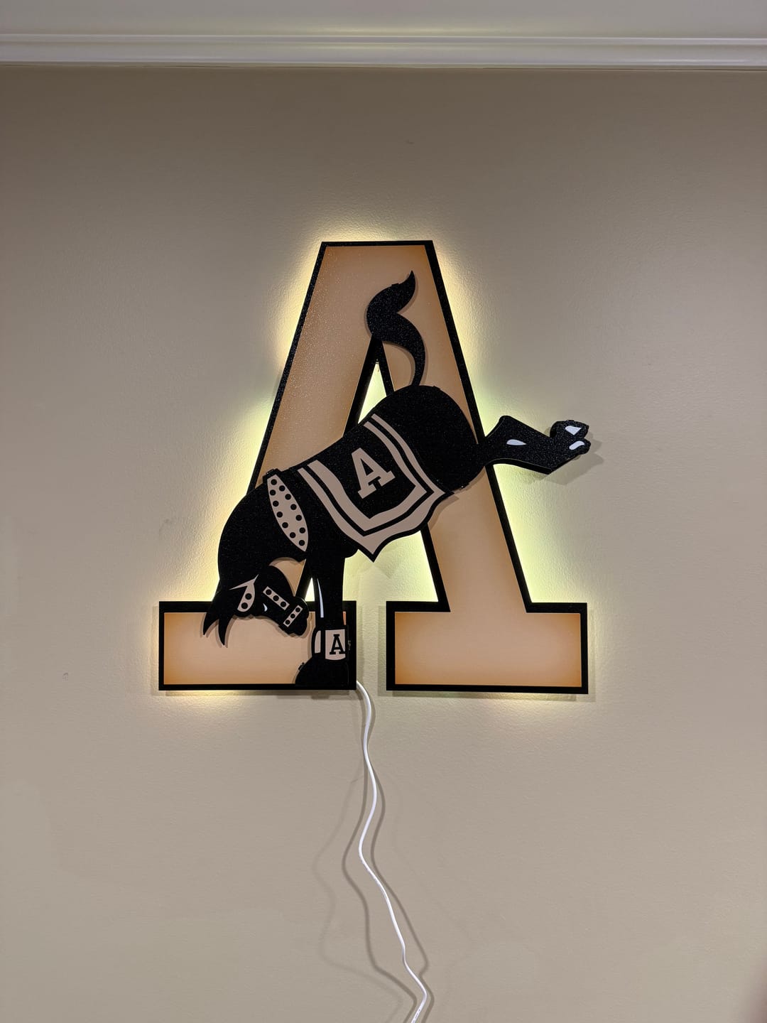 Customer photo review of US Military Academy West Point Kicking Mule 3D Metal Wall Art
