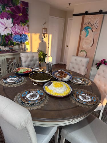 Customer photo review of 12-Piece Dinnerware Set, Service For 4, Luxury Embossed Gold Tableware Royal Style Bone China