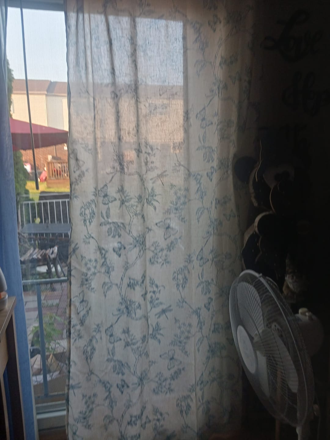 Customer photo review of Modern Toile Floral & Insect Linen Curtains