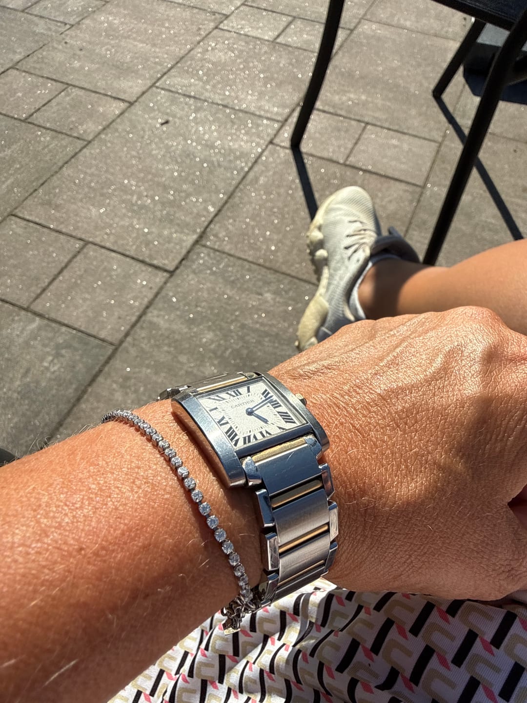 Customer photo review of Minimal Tennis Bracelet