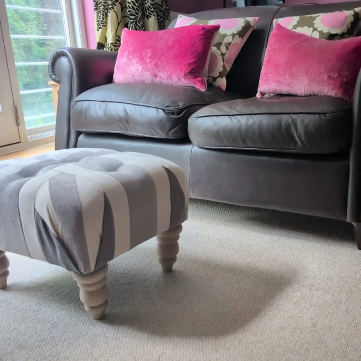 Customer photo review of Small Union Jack footstool