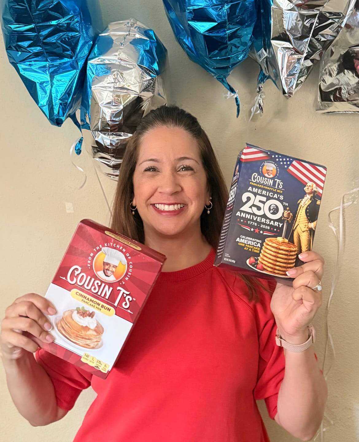 Customer photo review of Cousin T's 250th Anniversary Pancake & Waffle Mix