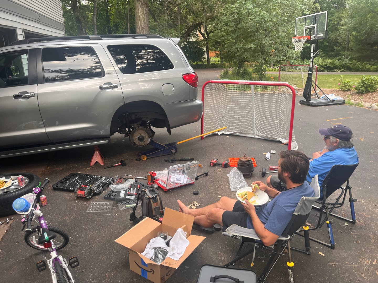 Customer photo review of 2008-2022 Toyota Sequoia Rear Air Suspension Conversion/Delete Kit (TR3RB)