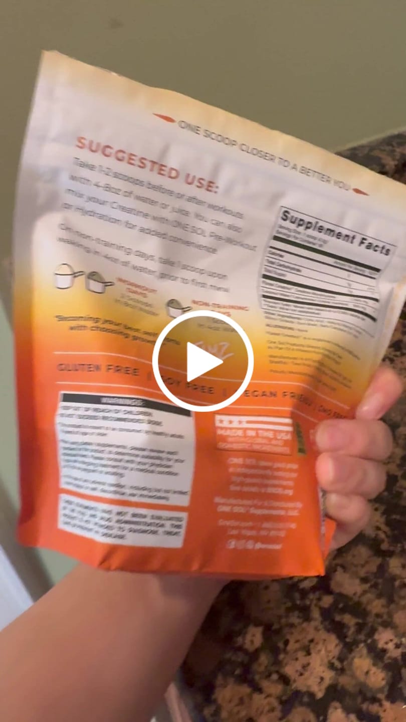 Customer video review of One Sol Creatine+