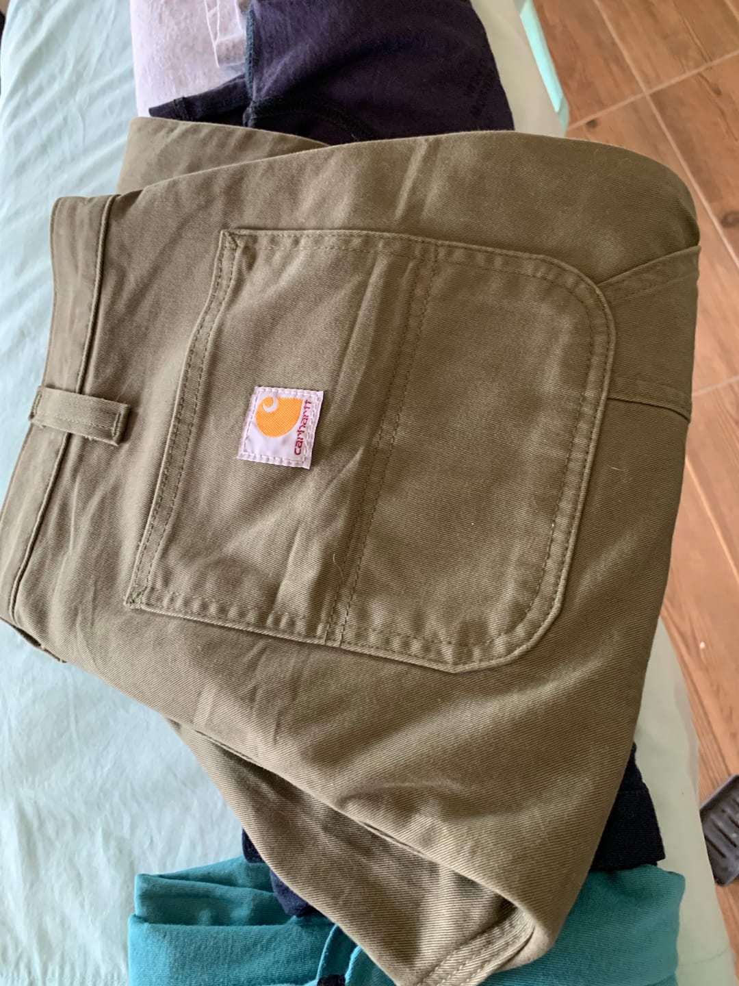 Customer photo review of Pantalon Relaxed Fit Carhartt 34x30 Verde (Usado)
