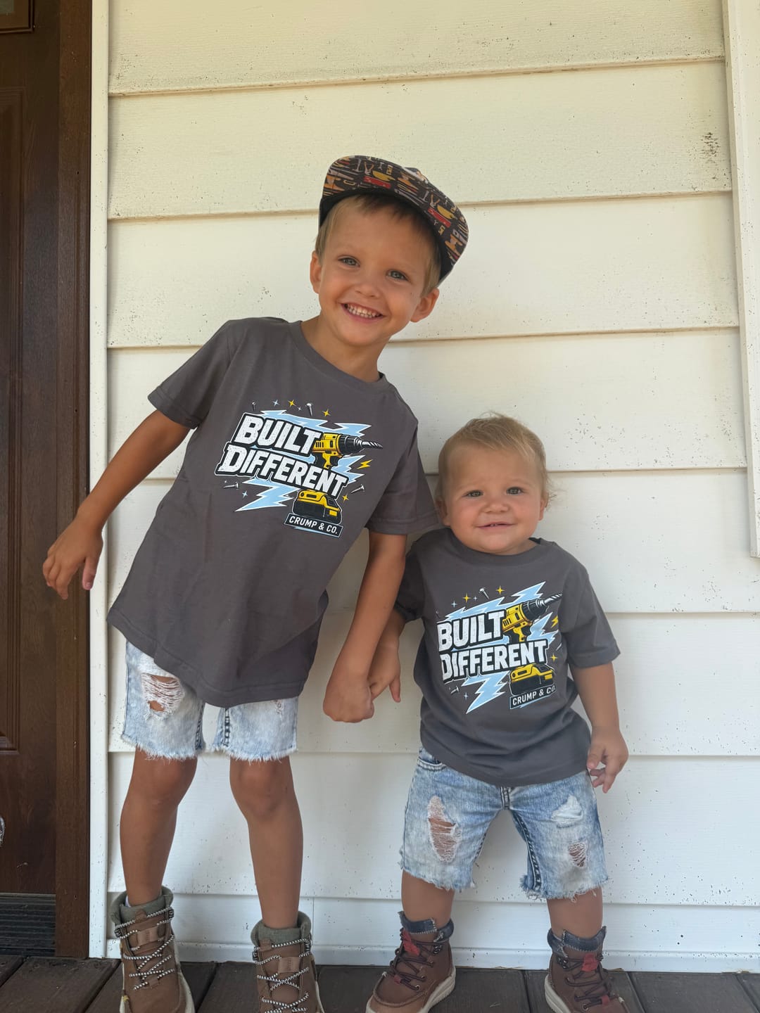 Customer photo review of Built Different | Charcoal T-Shirt