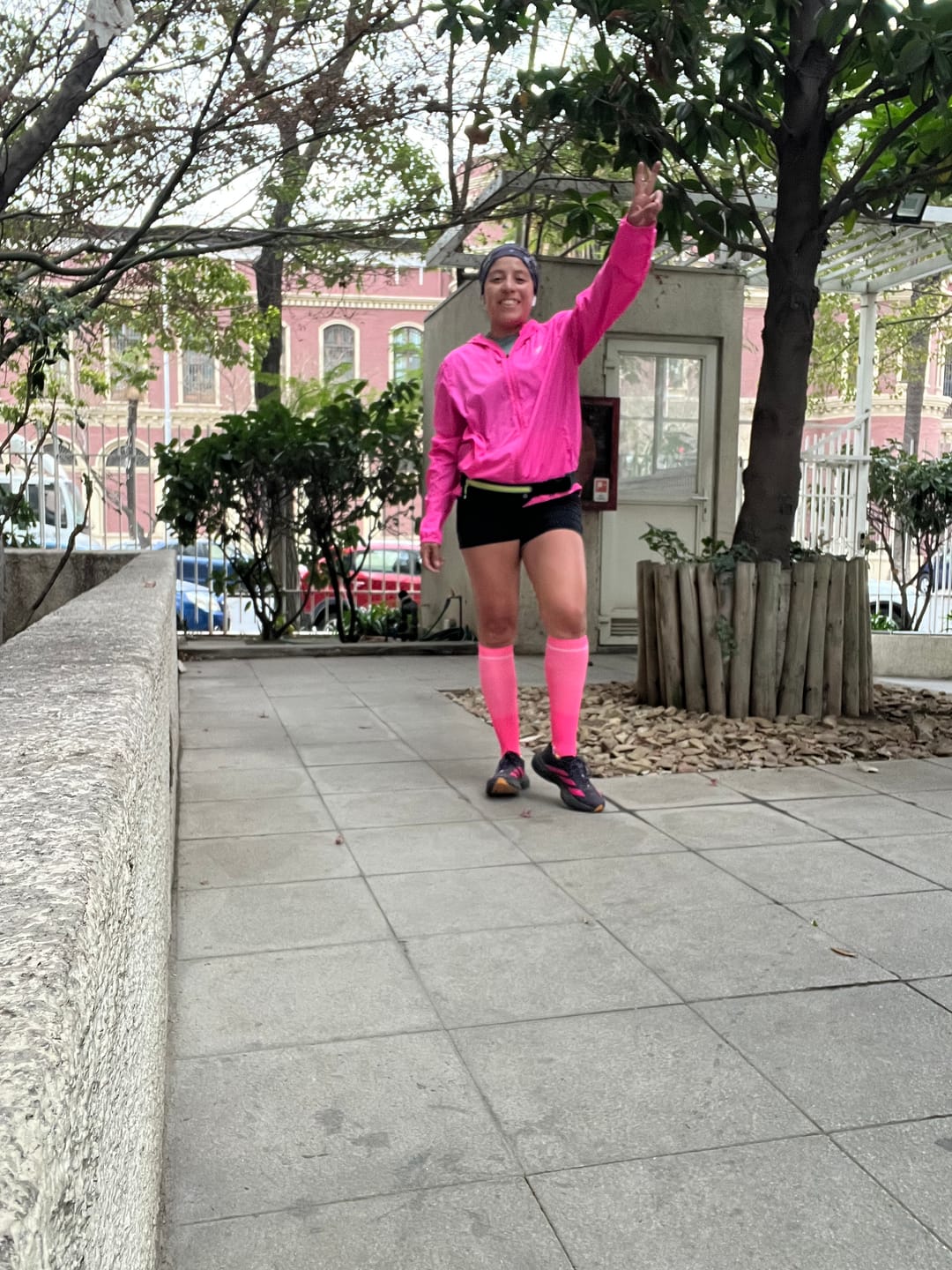Customer photo review of Calcetin Runner de Compresion EVOLUTION Pink + Regalos
