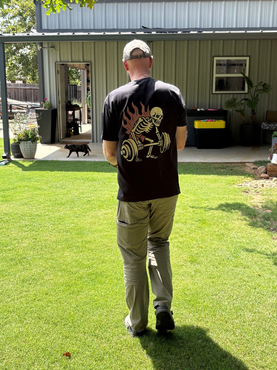 Customer photo review of Feel the Burn T-Shirt