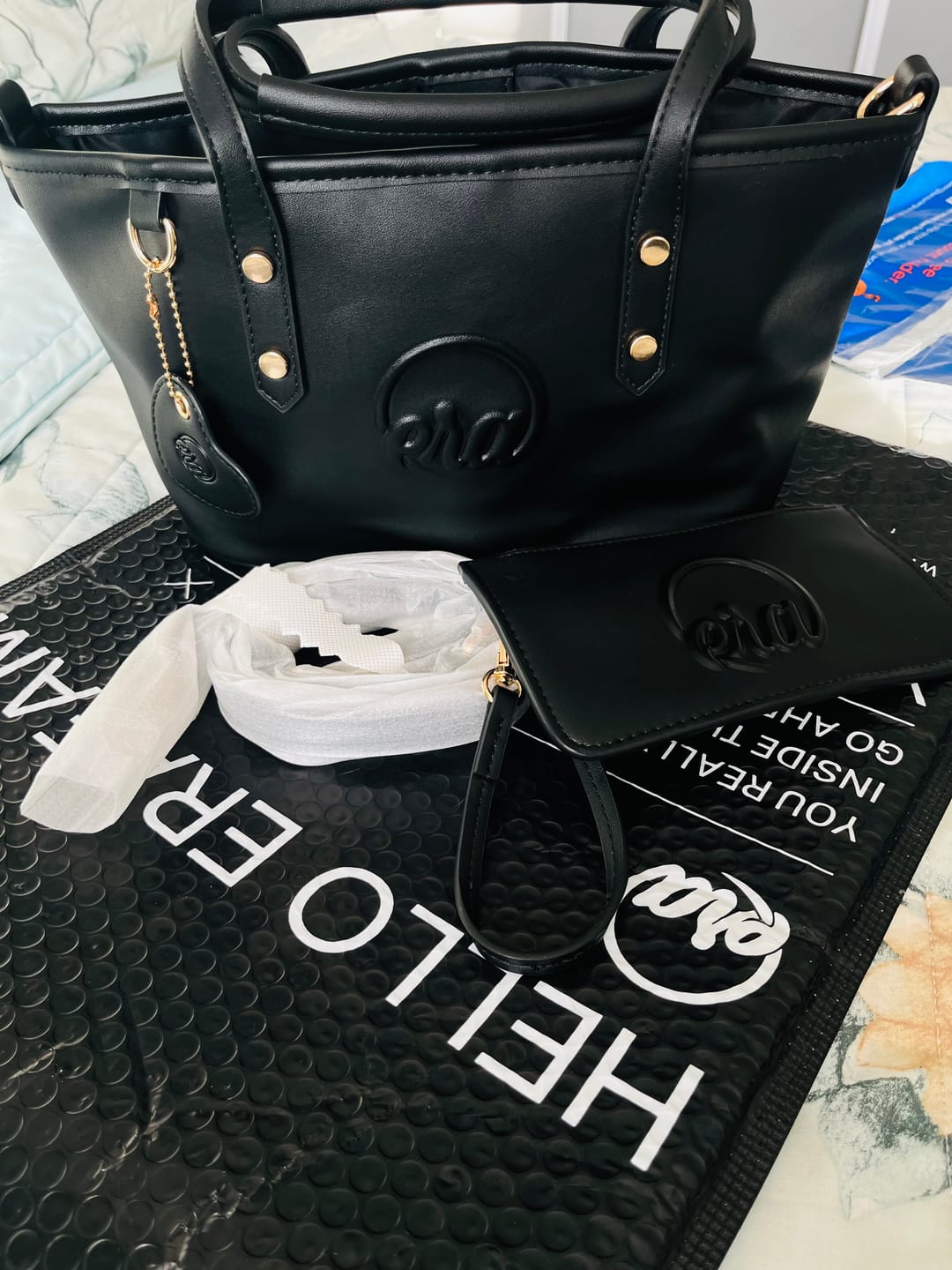 Customer photo review of Black Mini Era Tote Bag