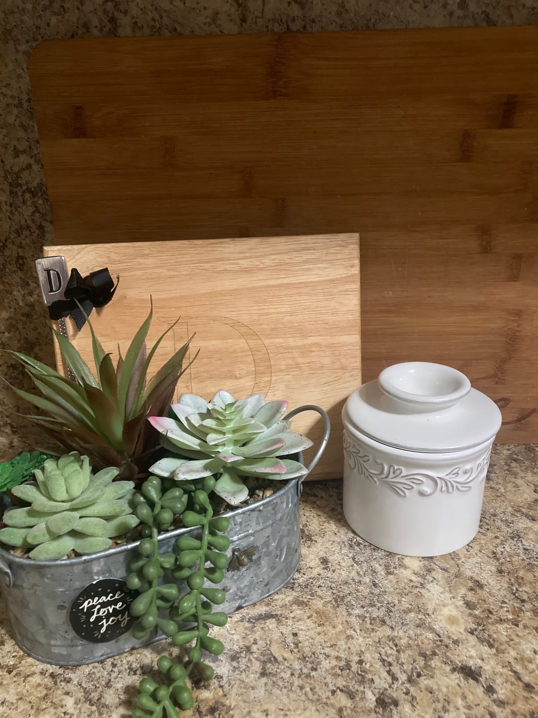 Customer photo review of White Linen Antique Butter Bell Crock