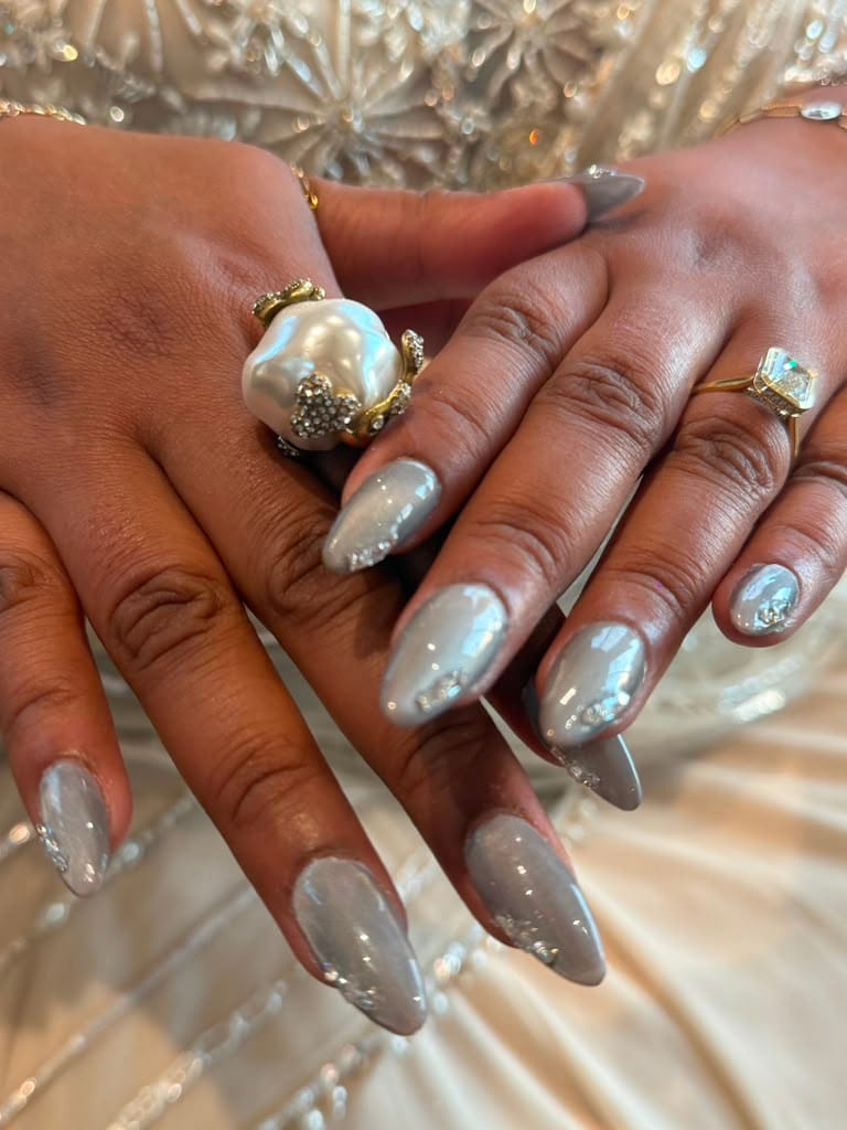 Customer photo review of Wildflower Pearl Crown Ring