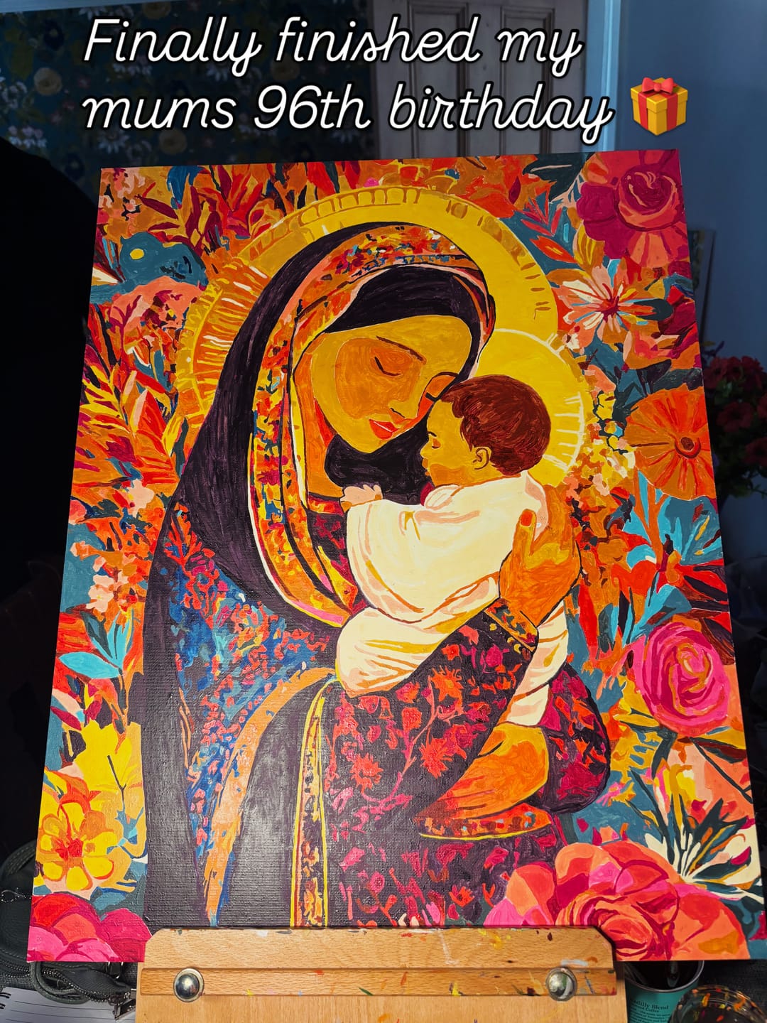 Customer photo review of Mother`s love | Paint by Number