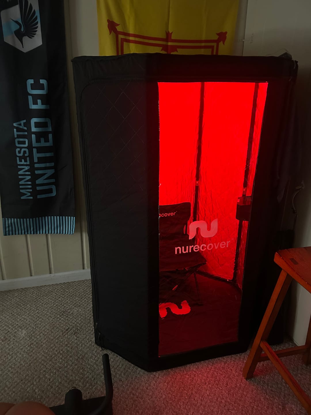 Customer photo review of SaunaPro® The World's First Clinical-Grade At-Home Red-Light Sauna