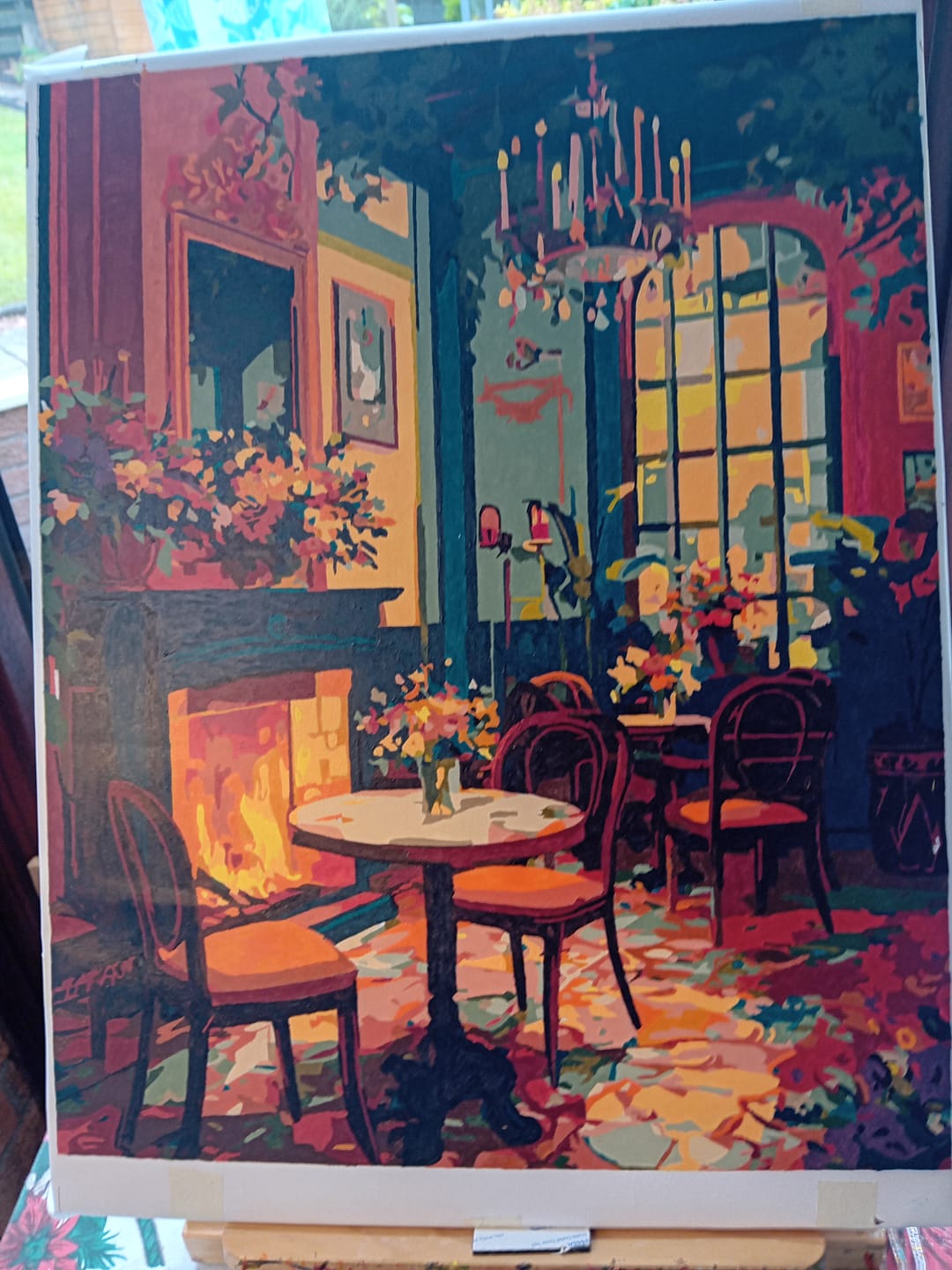 Customer photo review of Art Deco salon | Paint by Number