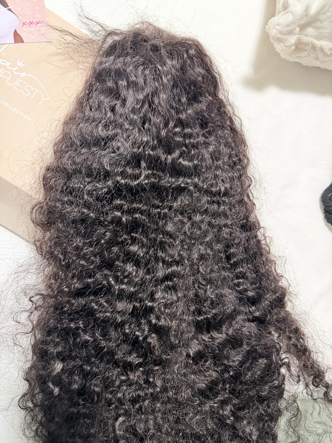 Customer photo review of Peruvian Burmese Curl 13x4 Lace Wig