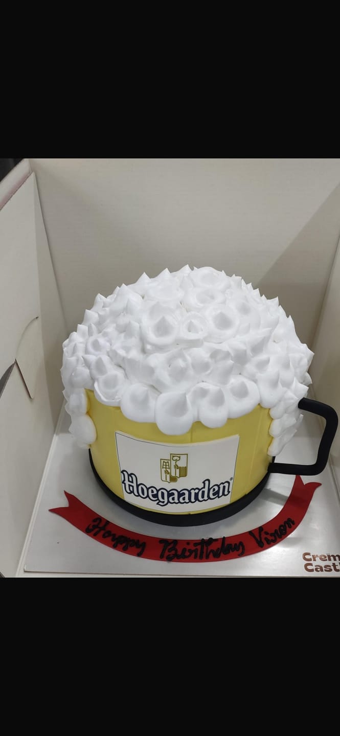 Customer photo review of Beer Custom Cake