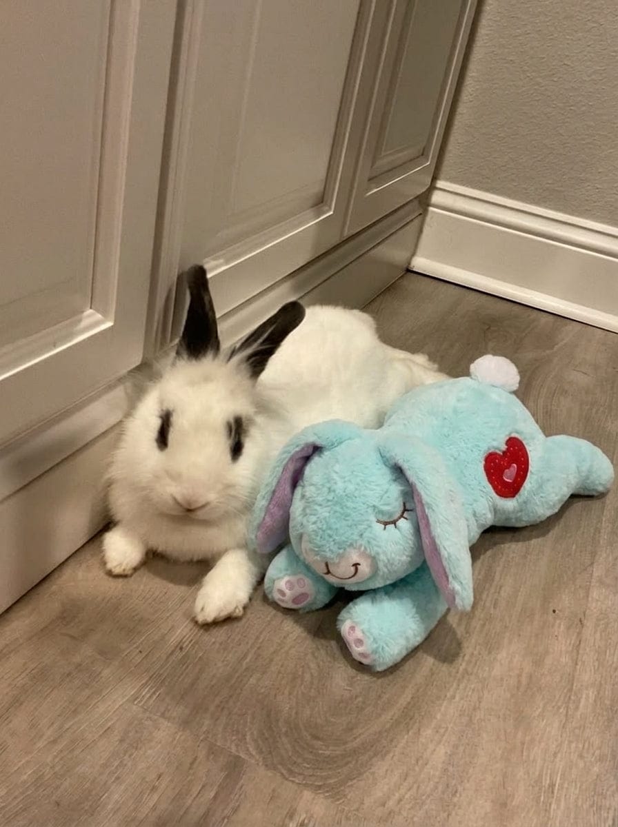 Customer photo review of Calming Plush for Bunnies