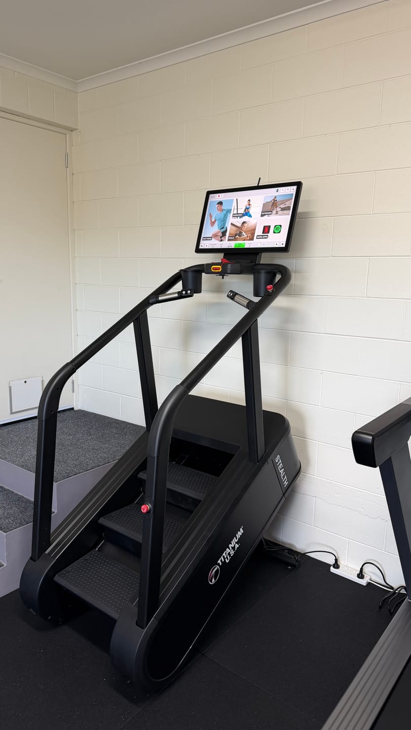 Customer photo review of TITANIUM USA STEALTH STAIR CLIMBER WITH SMART CONSOLE