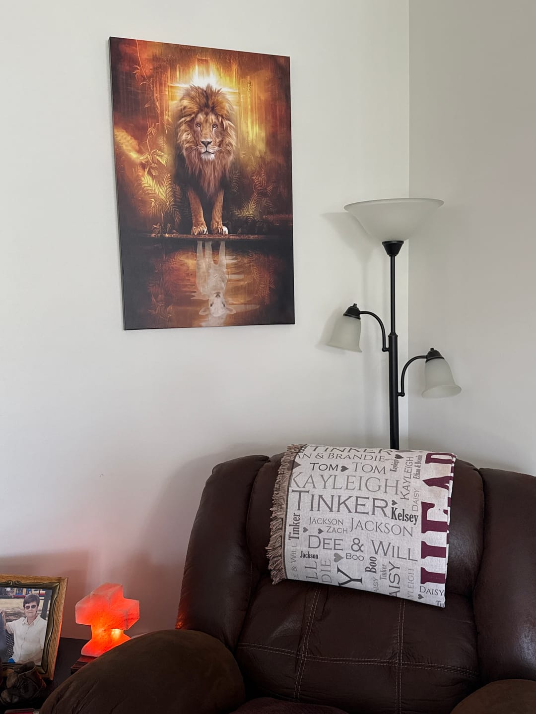 Customer photo review of Lion of Judah - Reflection of the Lamb Wall Art Canvas
