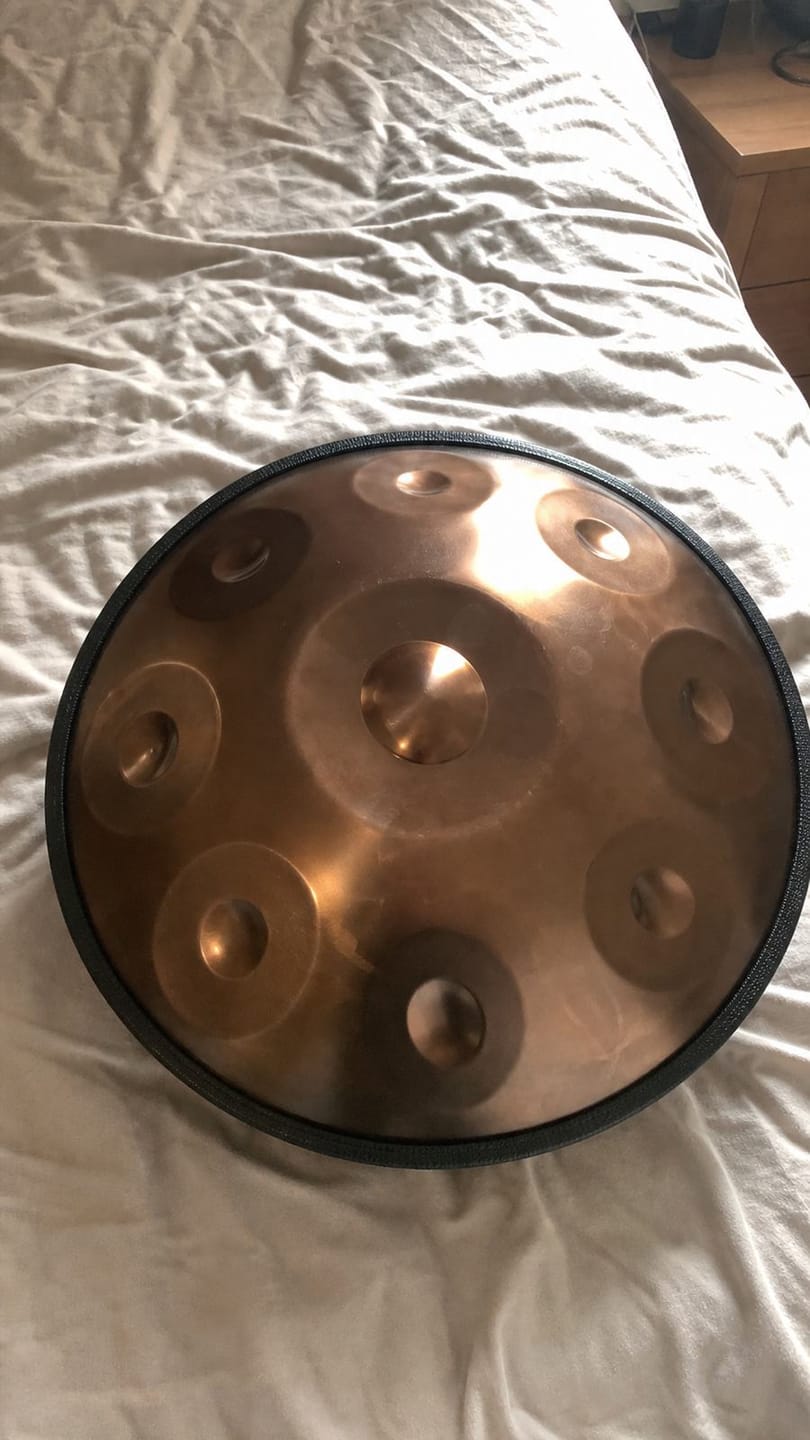 Customer photo review of Handpan Kurd D-Moll 9–14 Noten – Edelstahl