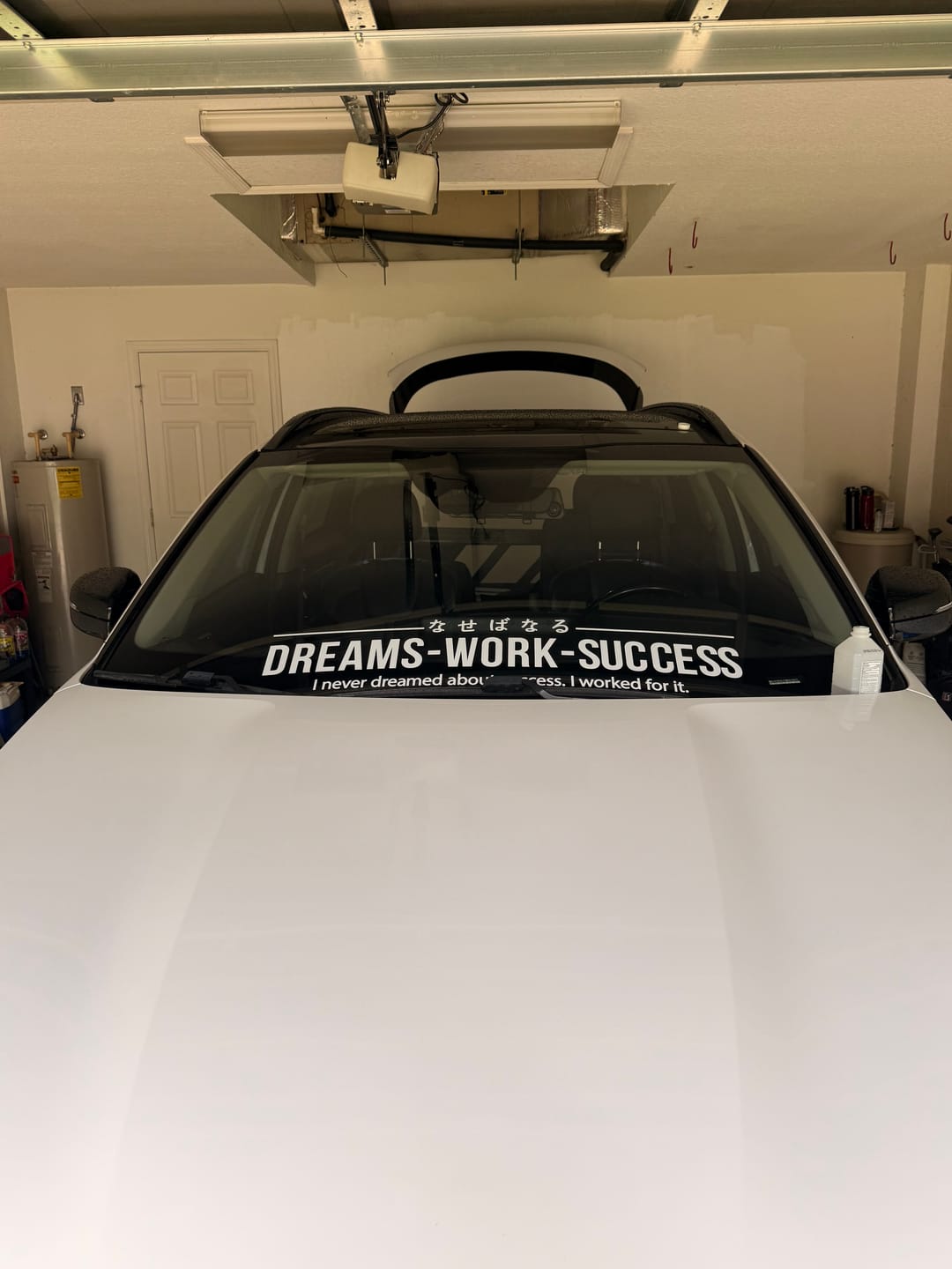 Customer photo review of Dreams work success sticker decal 2