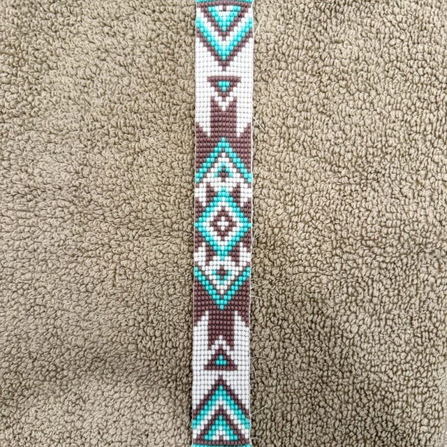 Customer photo review of Western Style Loom Digital Bead Pattern