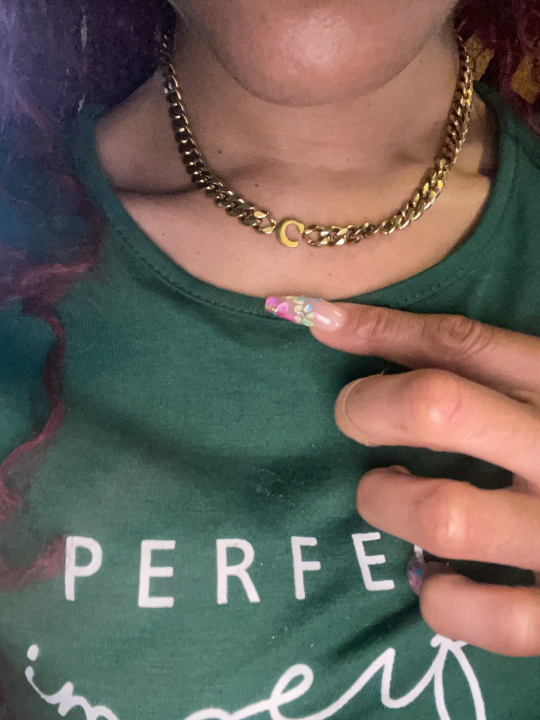 Customer photo review of Initials Choker w/ XL Cuban Chain