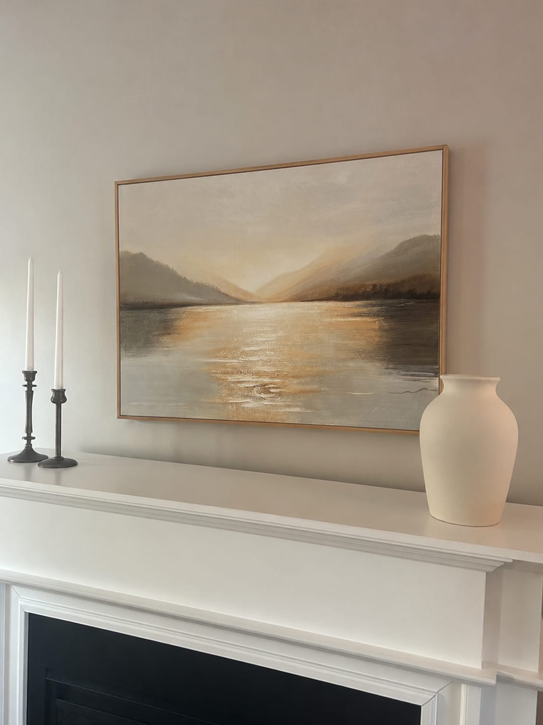 Customer photo review of Abstract Ocean And Sky Textured Canvas Art # OC012