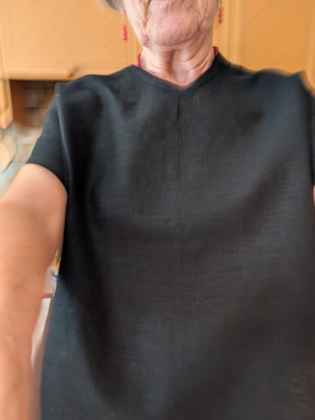 Customer photo review of Remnants of Washed Linen Blend Fabric