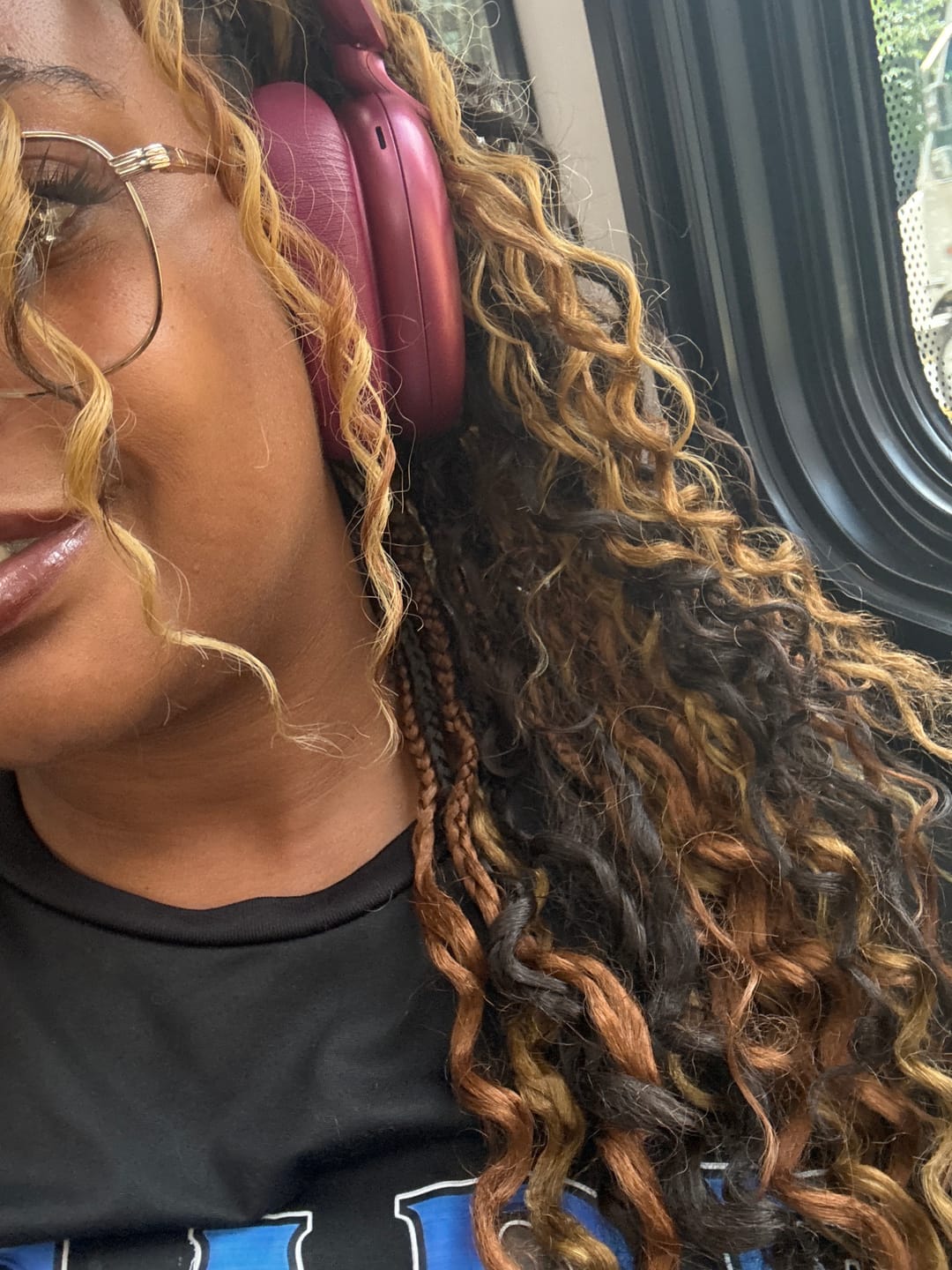 Customer photo review of Sensationnel Premium Too Human Hair Blend Braids - 2X DEEP BULK 14"