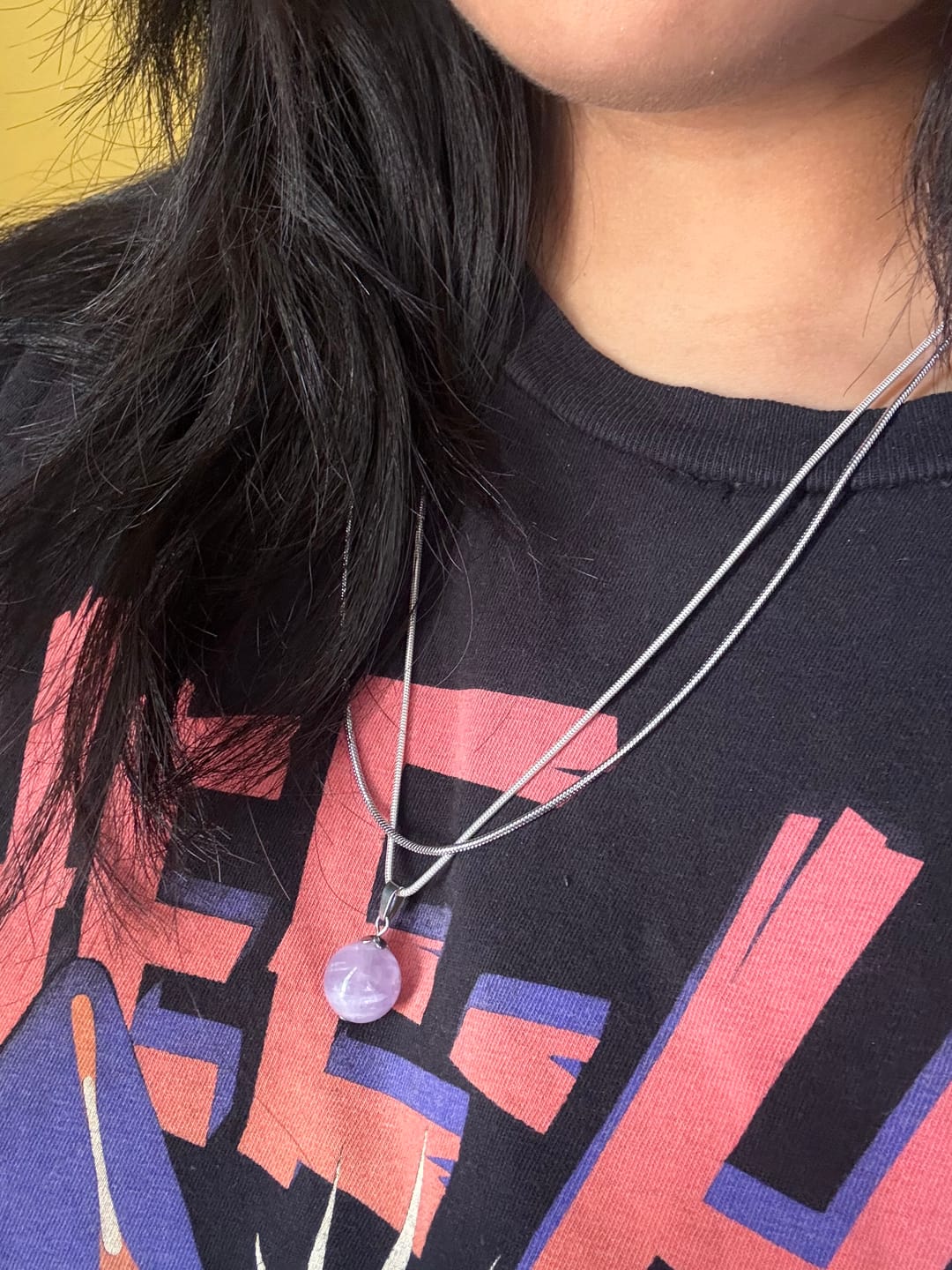 Customer photo review of 1.3MM STERLING SILVER REAL SNAKE CHAIN
