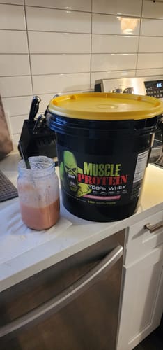 Customer photo review of Whey Protein Powder Bucket