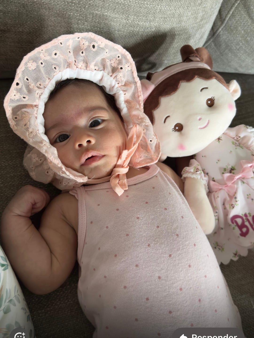 Customer photo review of Baby Lace Ruffle Hat