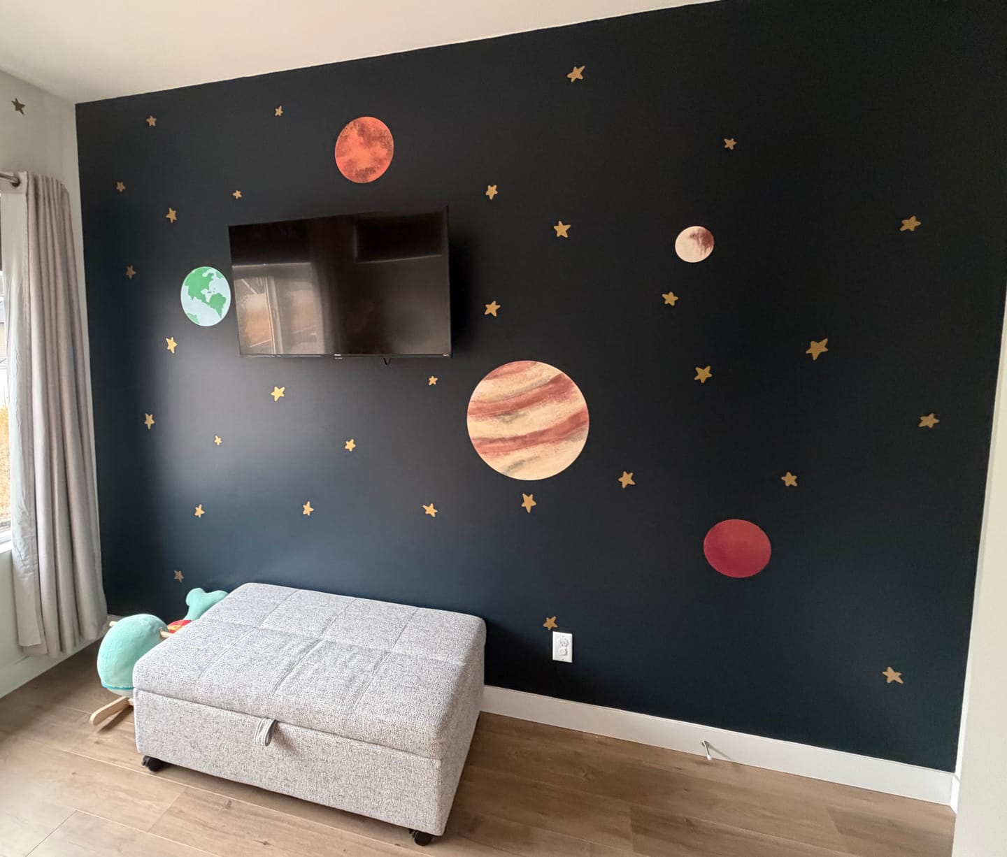 Customer photo review of Solar System Removable Wall Decals