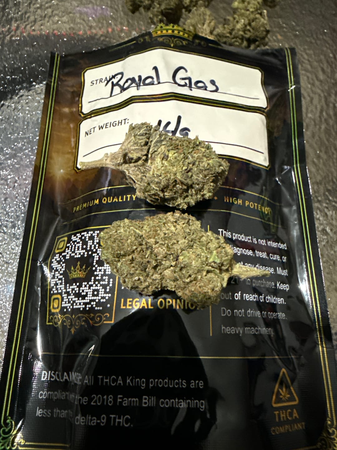 Customer photo review of Royal Gas Indoor THCA